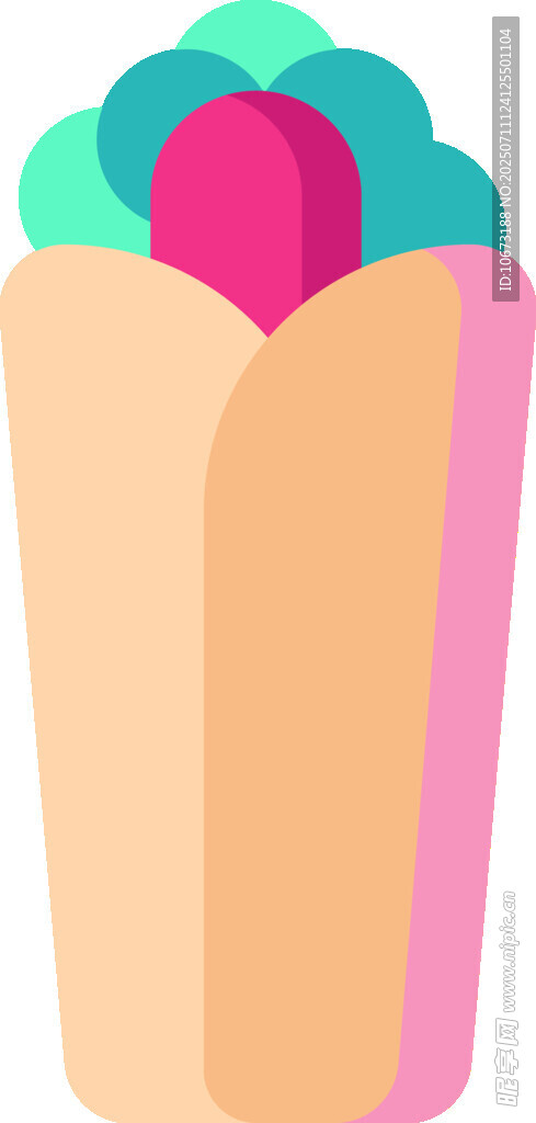 多彩冰淇淋插画