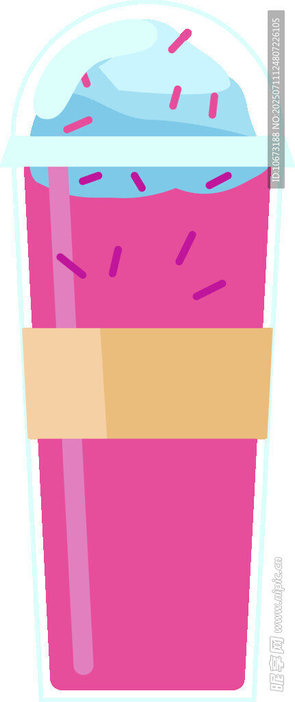 粉色冰淇淋杯