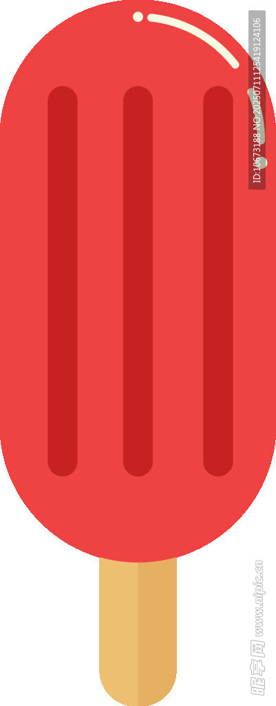 红色美味冰棍