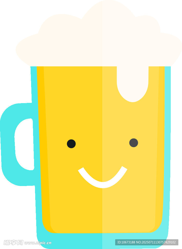 微笑的啤酒杯