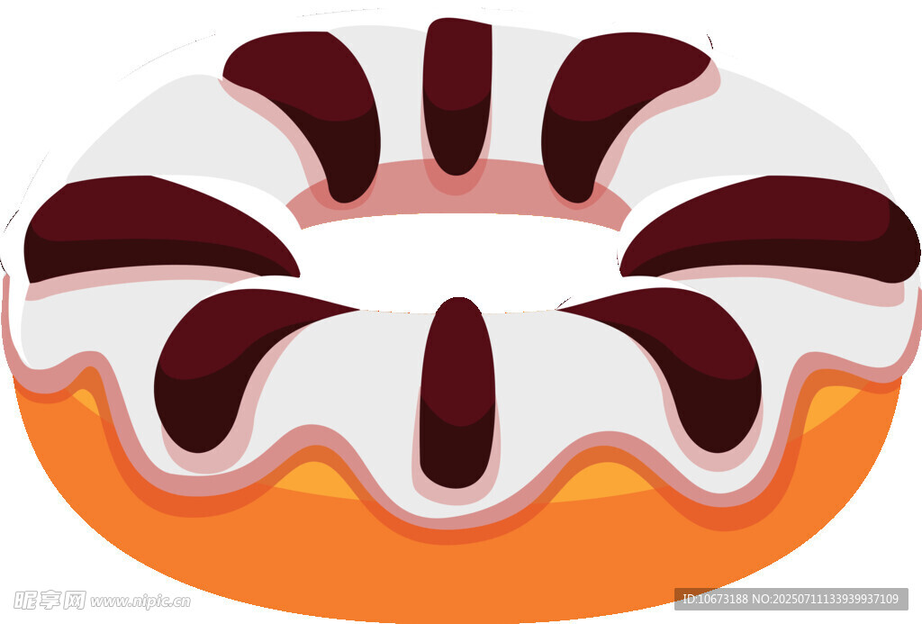 美味卡通甜甜圈插画