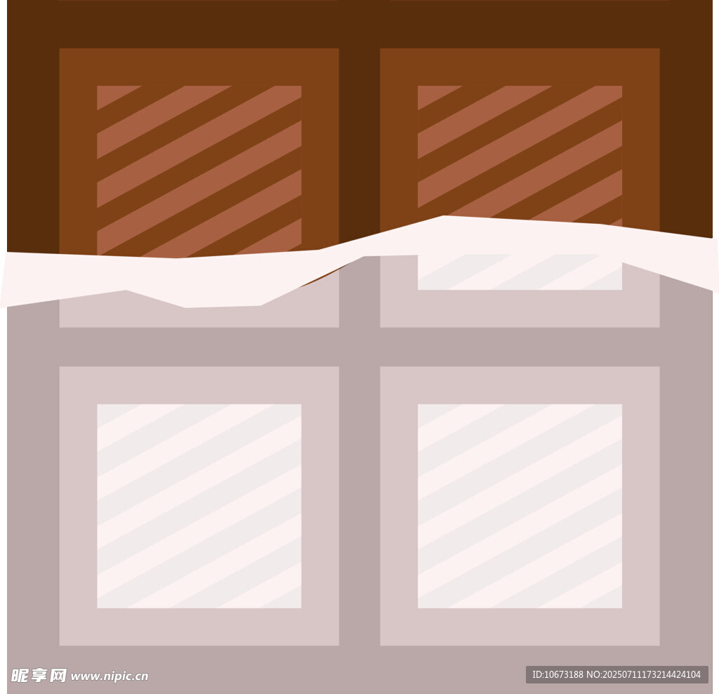 冬日窗边雪景