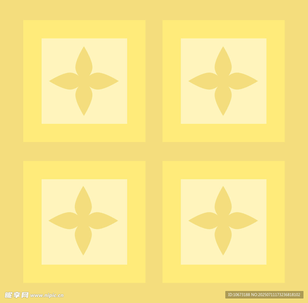 黄色几何花纹图案设计
