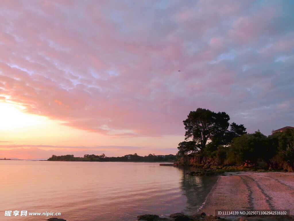 海滨绝美日落风景