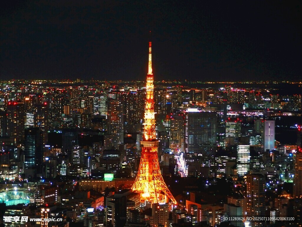 东京塔夜景璀璨夺目