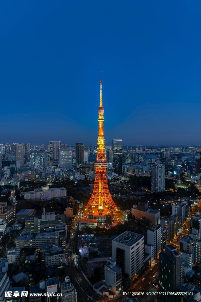 东京塔夜景俯瞰