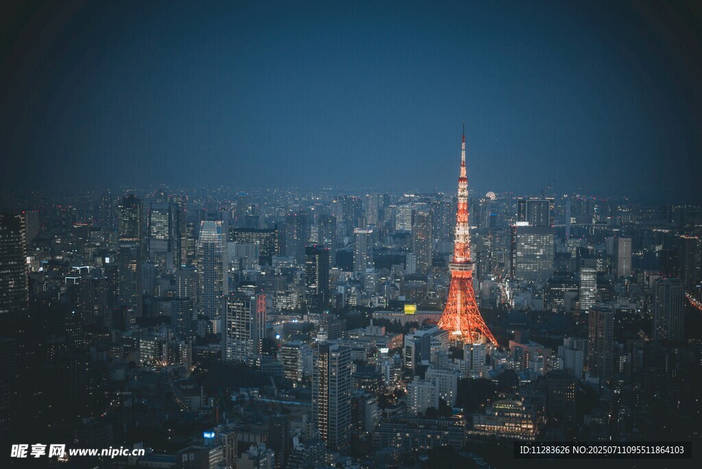 东京塔夜景俯瞰