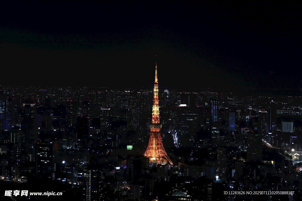 东京塔夜景俯瞰