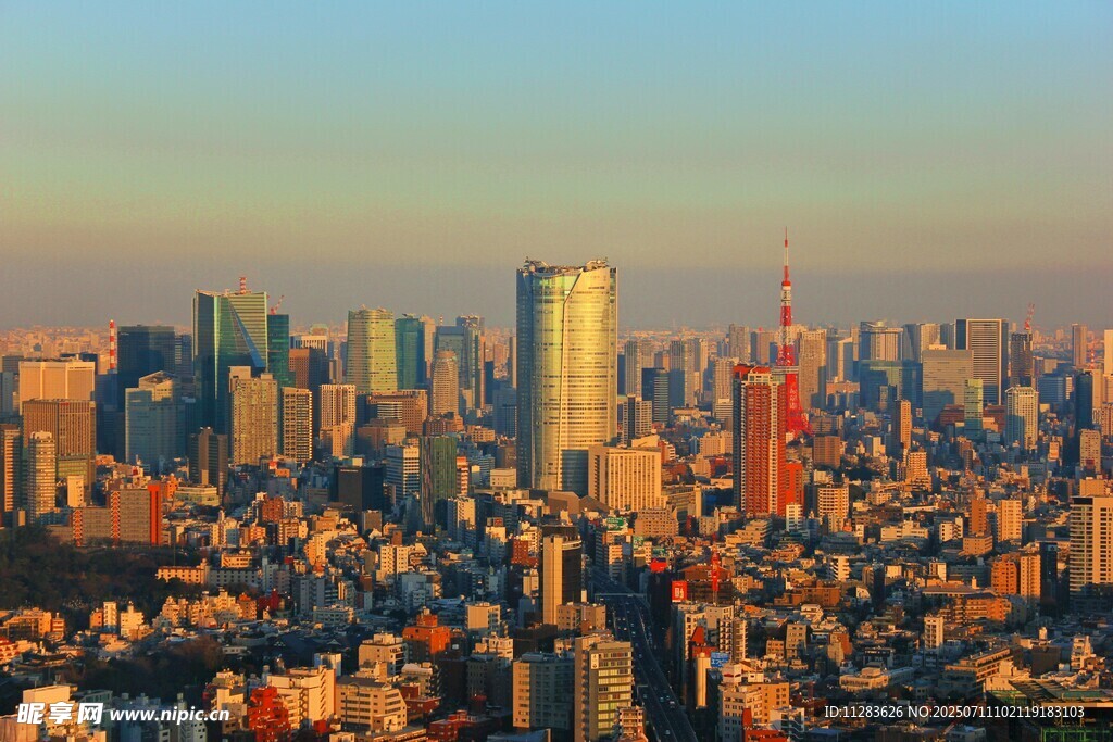 繁华都市天际线景观