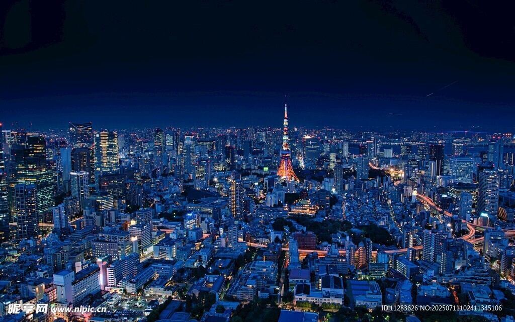 东京璀璨夜景俯瞰图
