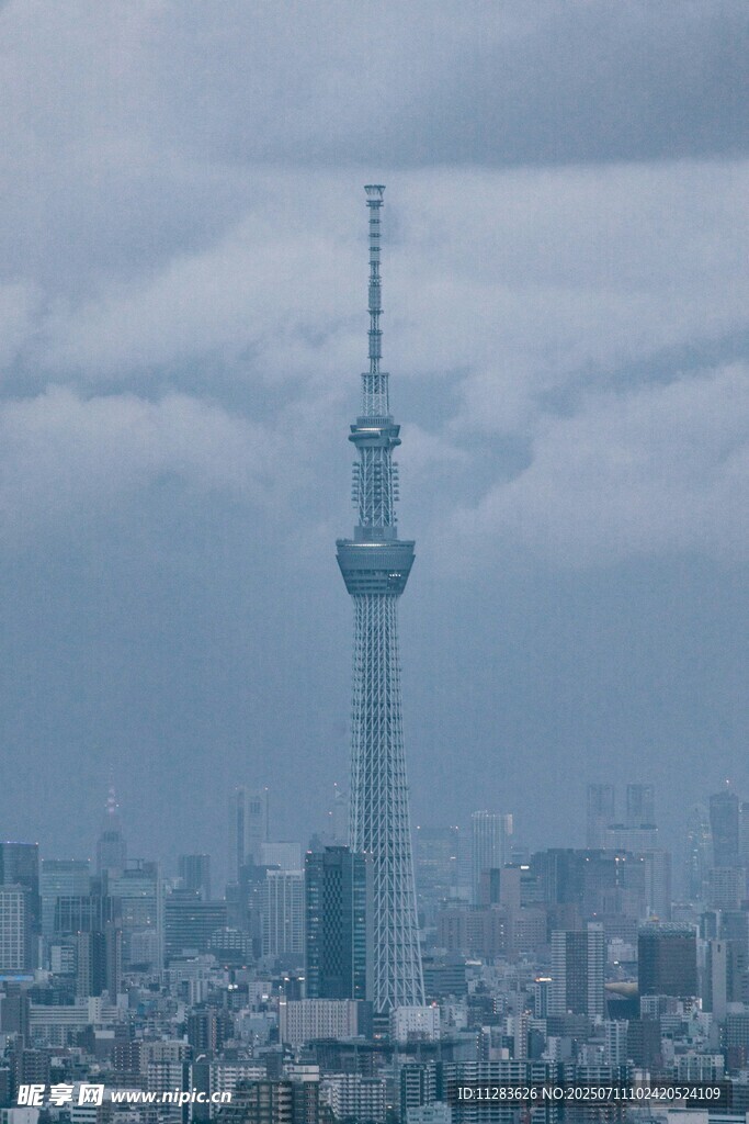 东京晴空塔下的城市景观