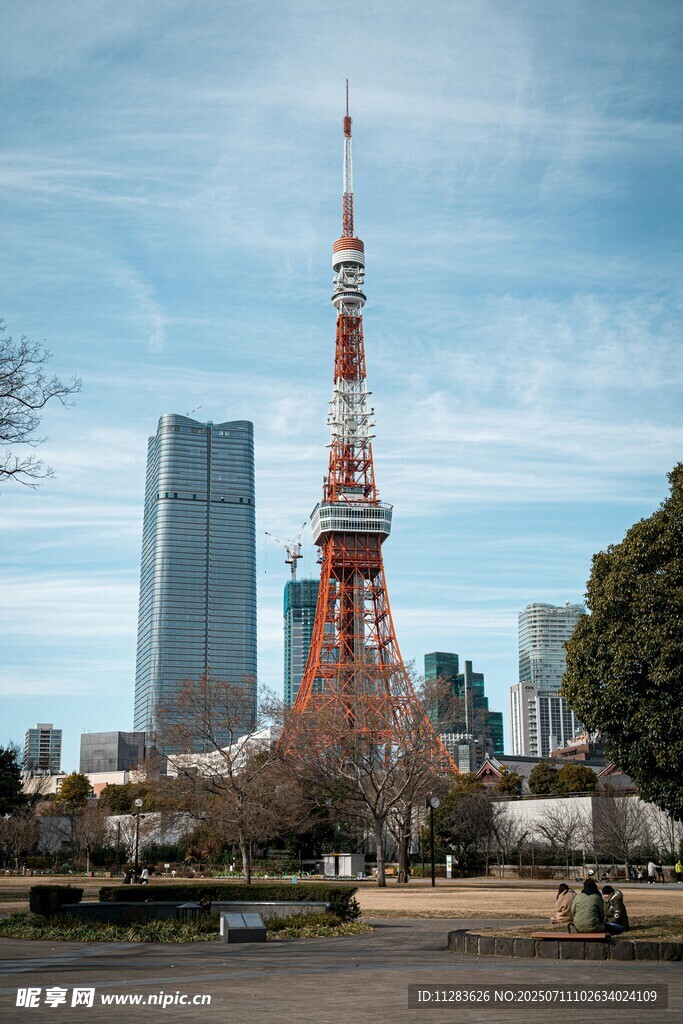 东京塔城市景观