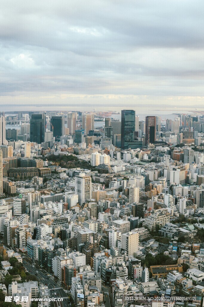 城市天际线俯瞰景观