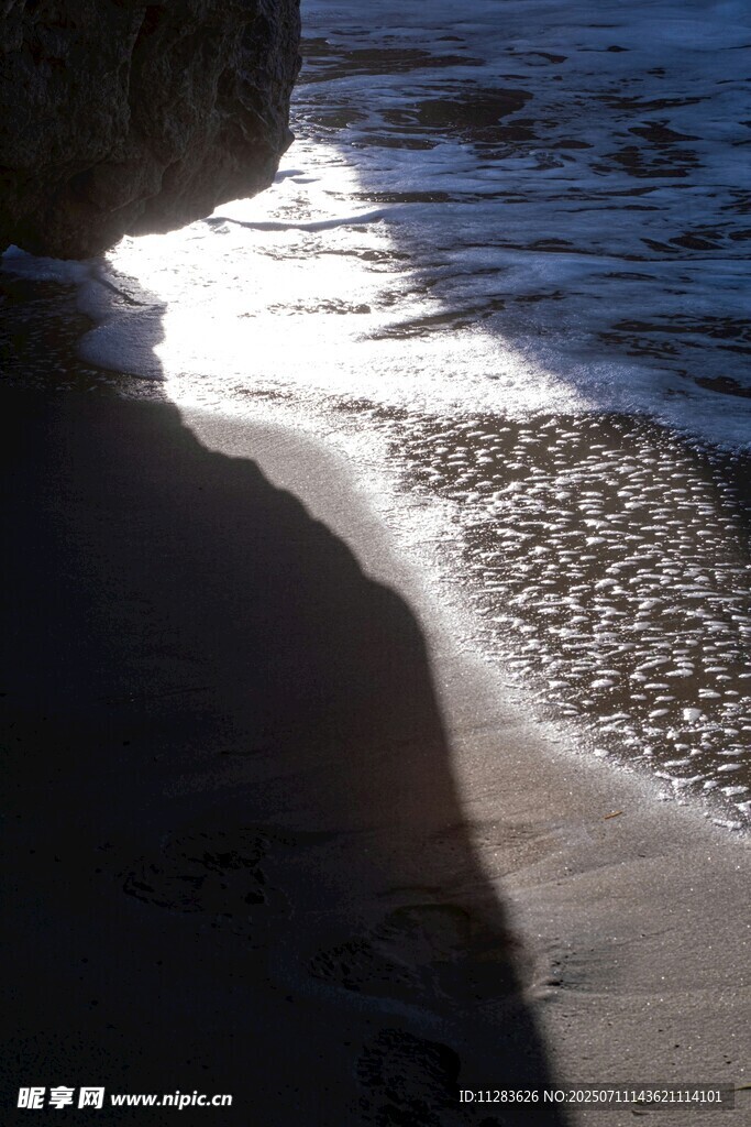 海边沙滩光影美景