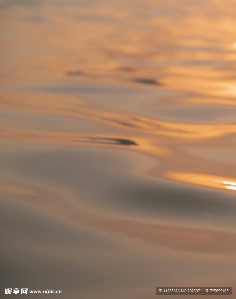 夕阳下波光粼粼的水面