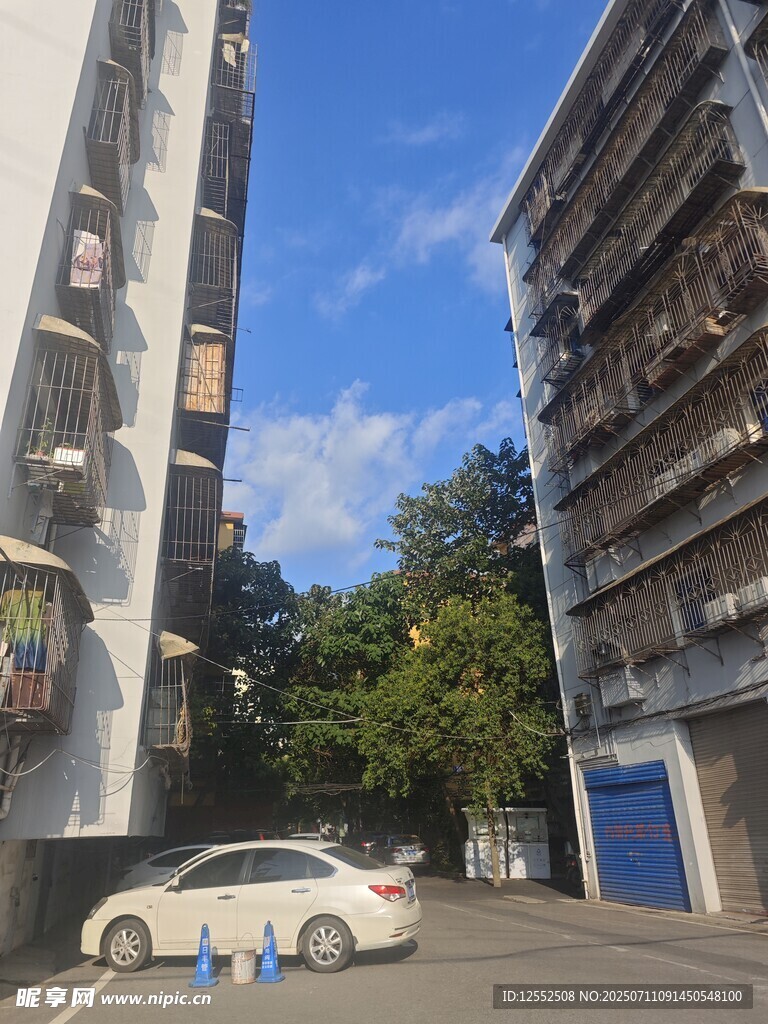 小区内的停车场景