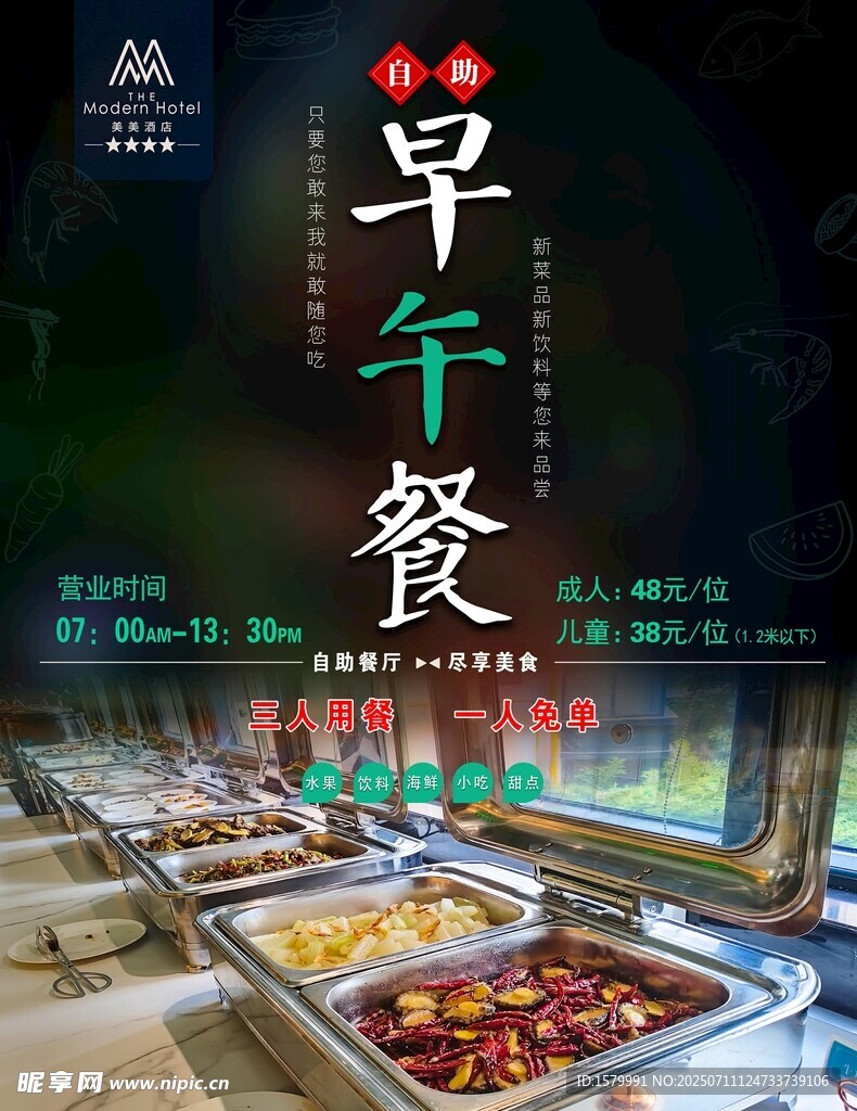 丰富早午餐美食展示