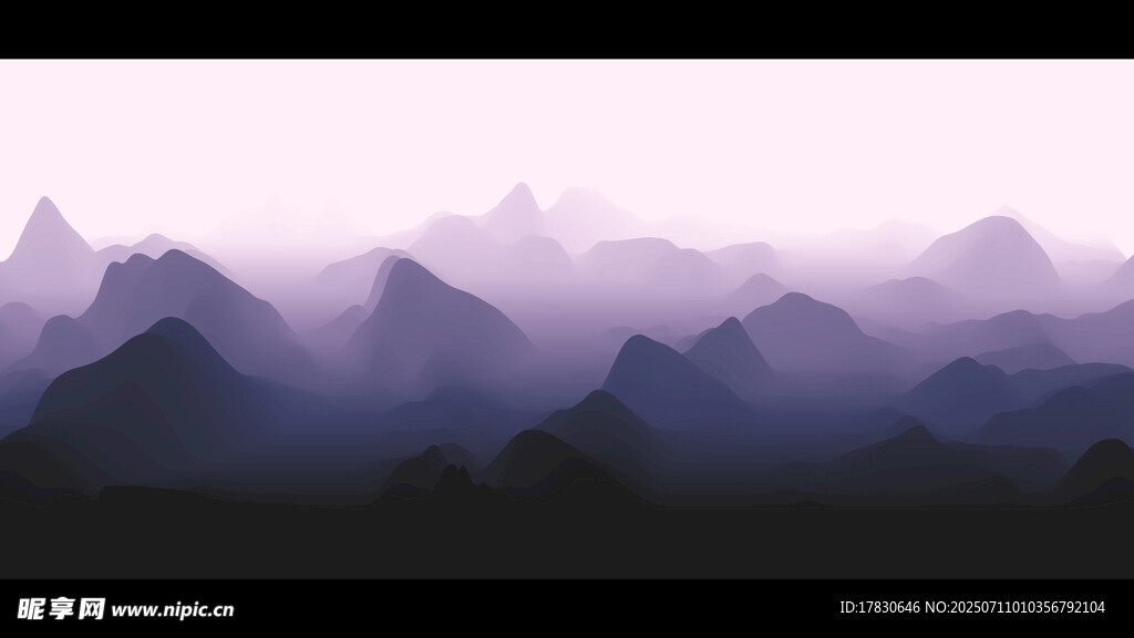 梦幻紫色山峦风景