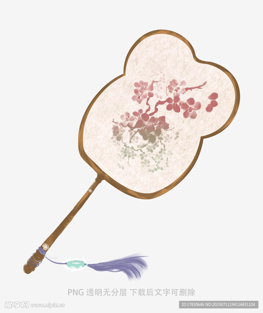 古典花鸟团扇