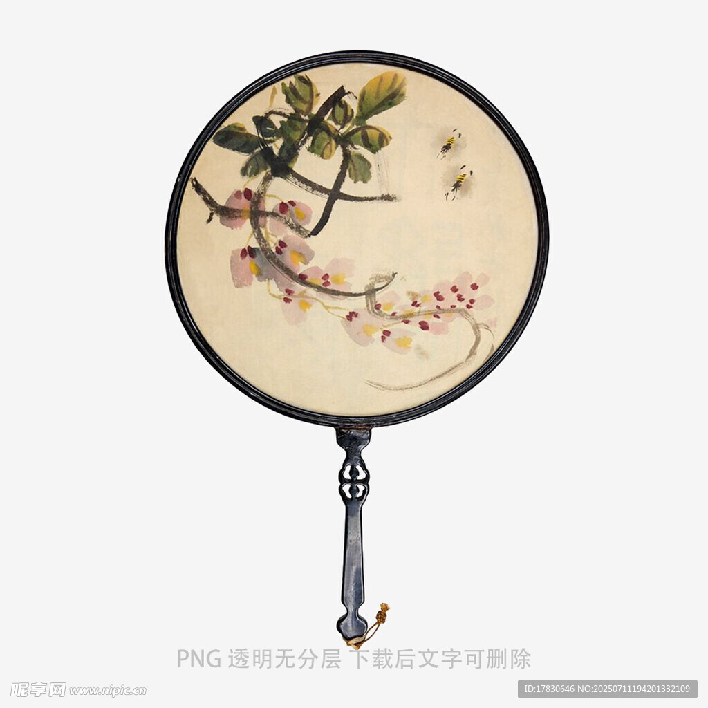 古典花鸟团扇