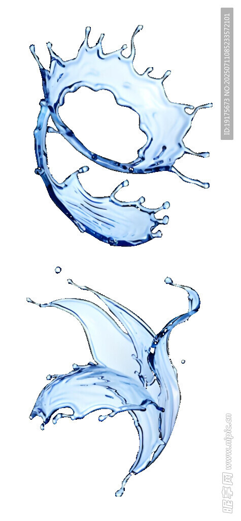 水花飞溅图案