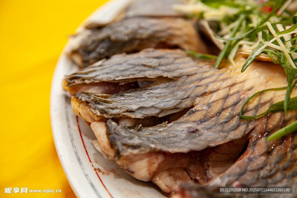 清蒸鱼特写 倒刺巴