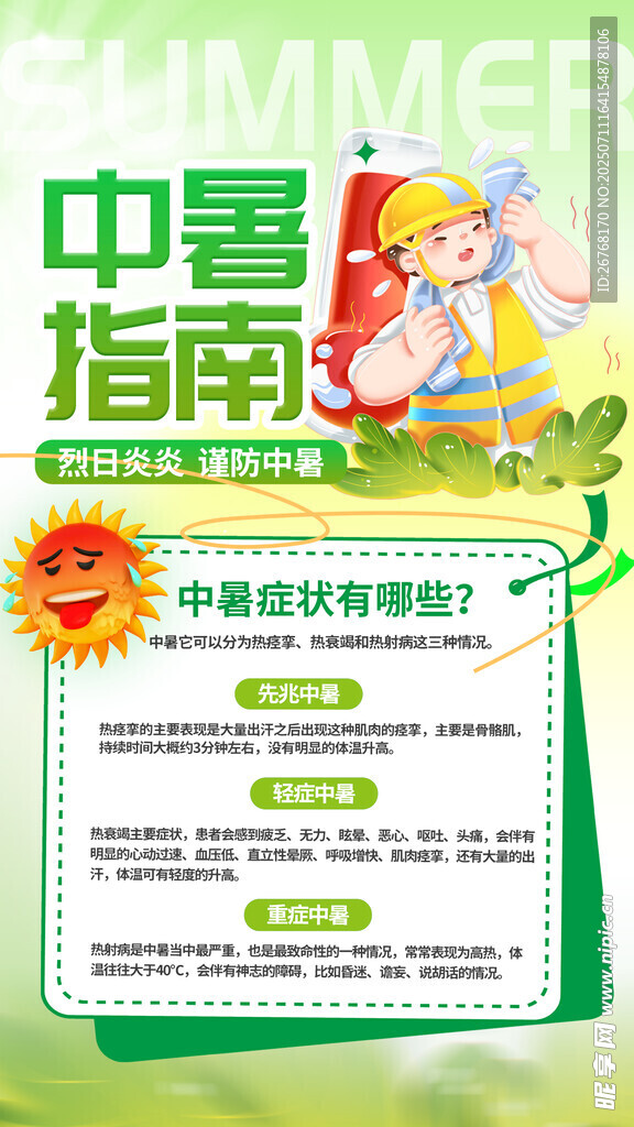 中暑指南宣传页