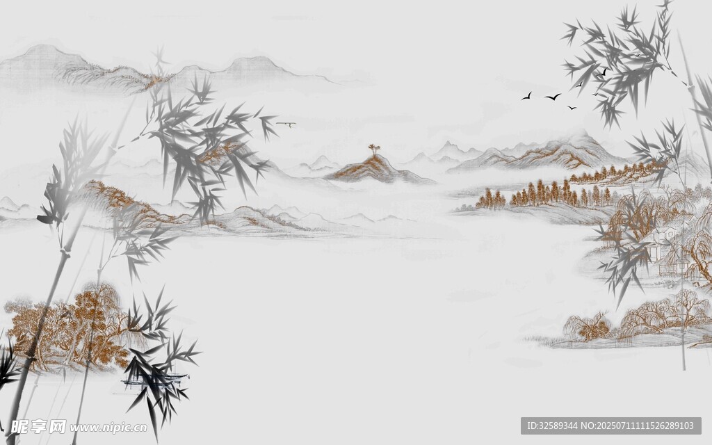 水墨山水意境图