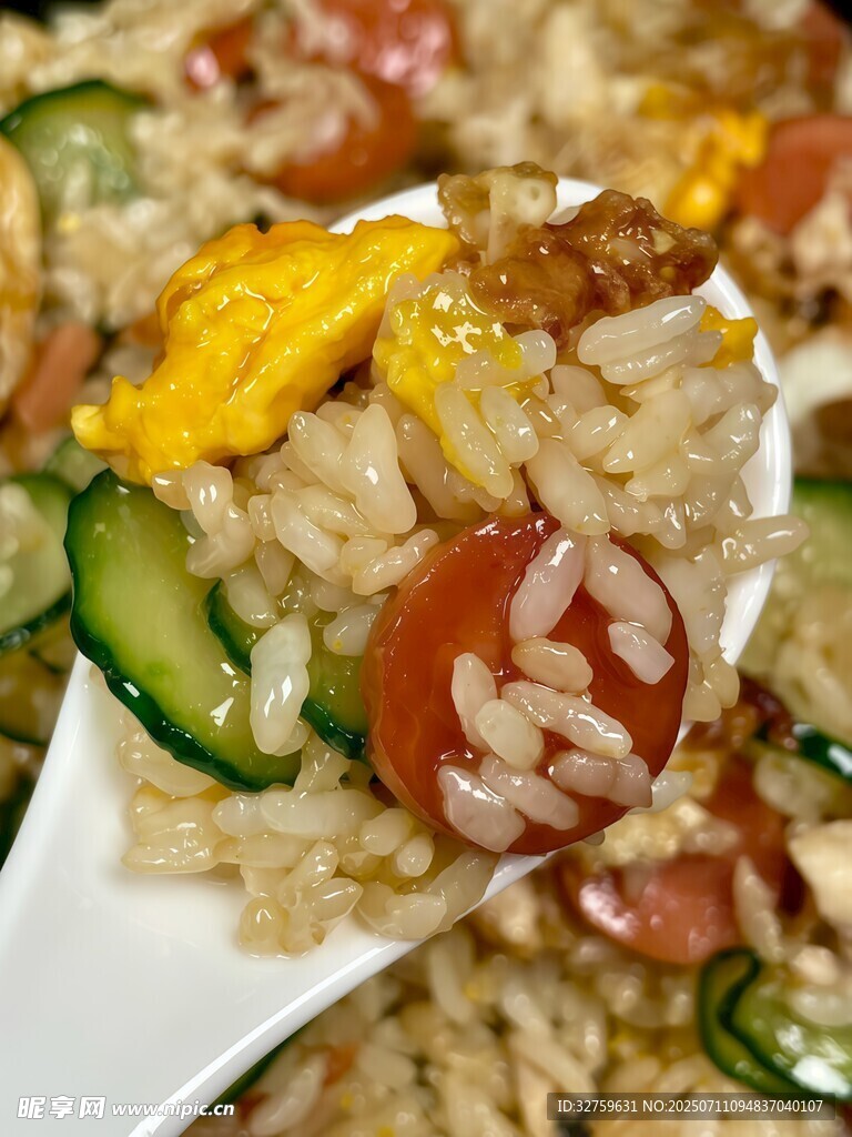 美味蔬菜炒饭特写
