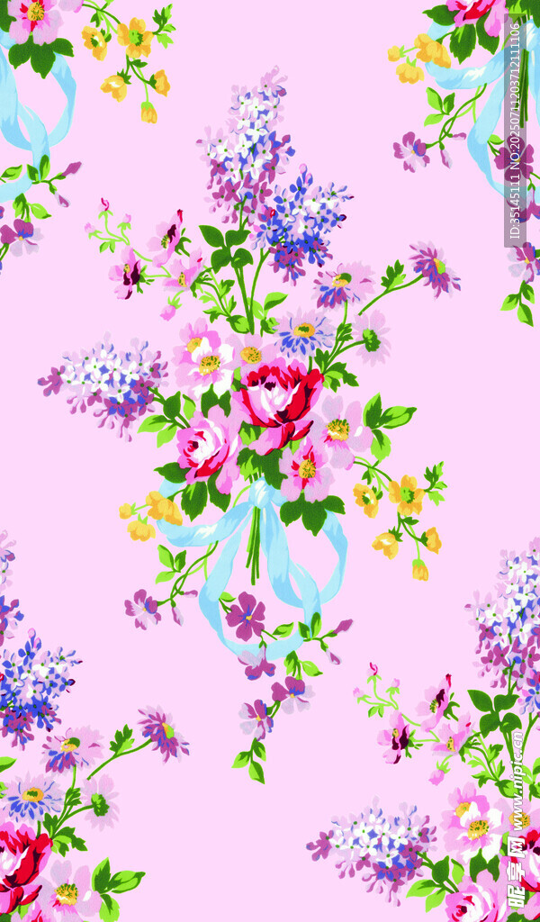 数码 蝴蝶结碎花