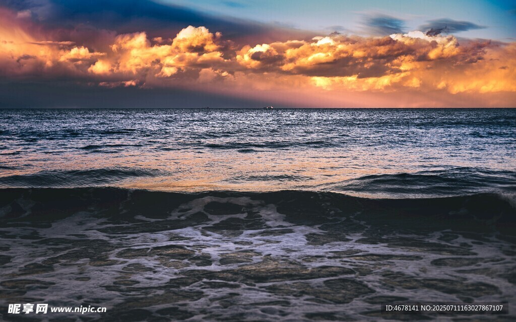 海边壮丽日落美景