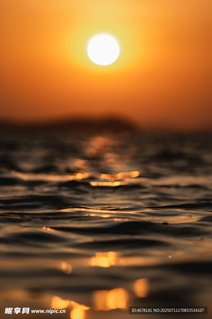海上落日余晖美景