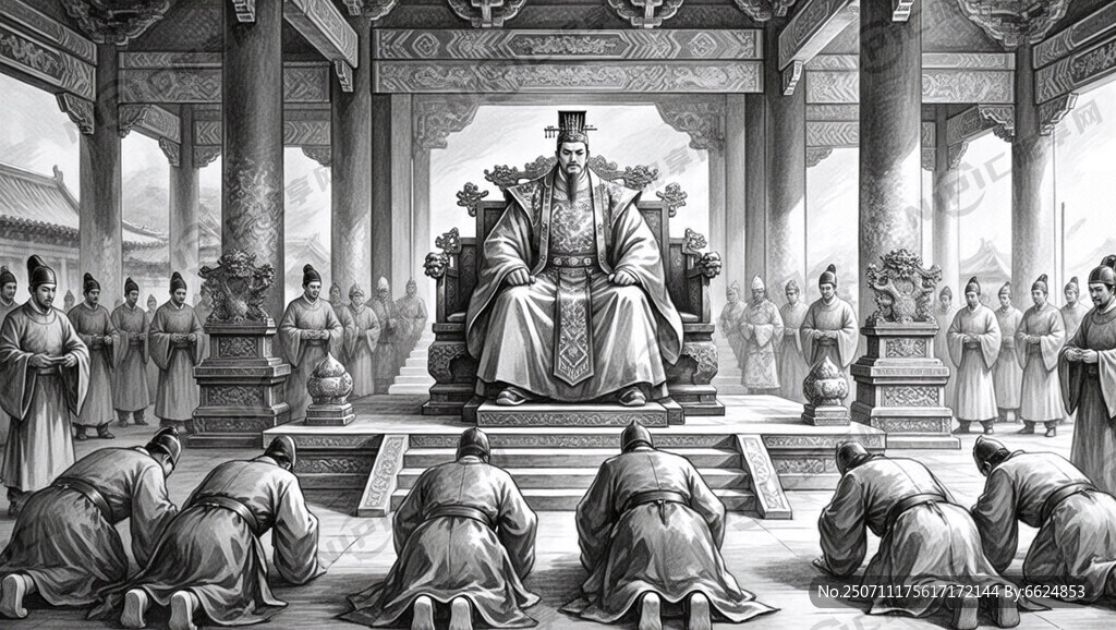 黑白素描手法 这个中年皇帝