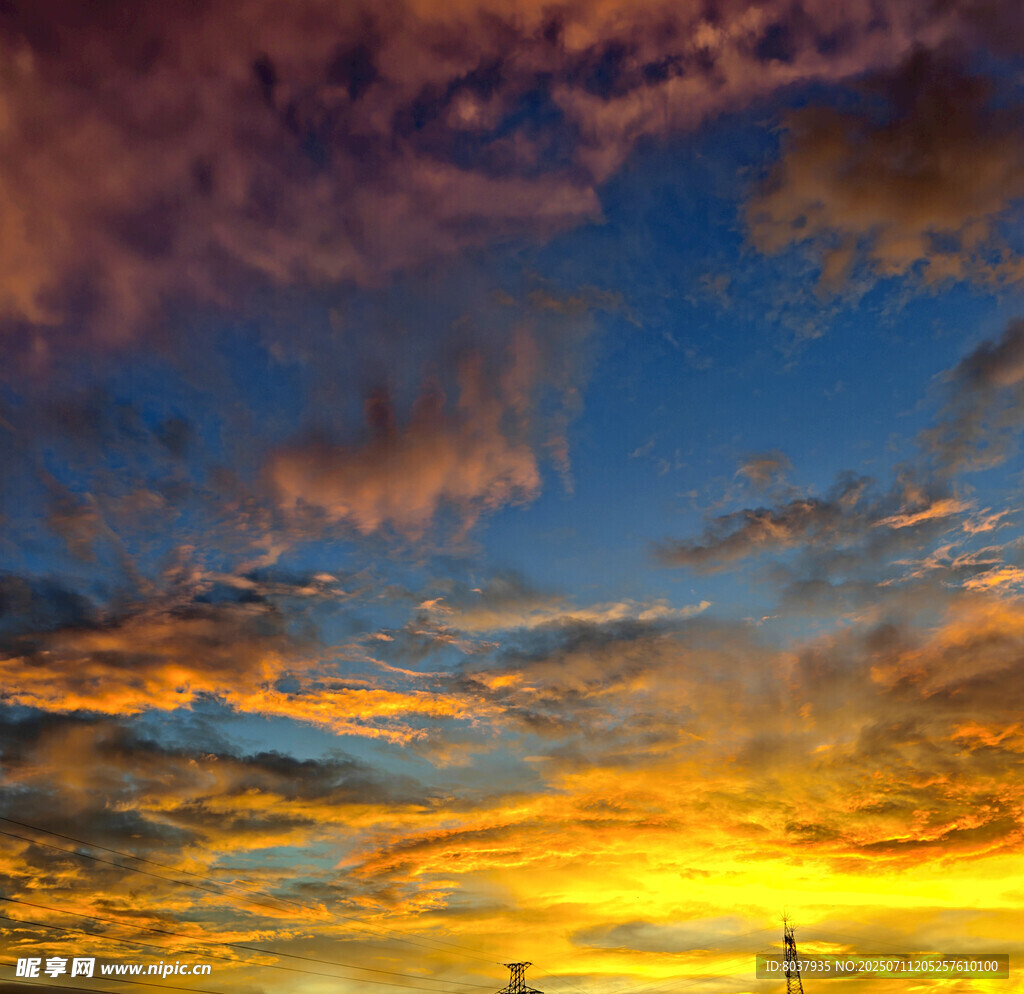 绚丽晚霞天空美景