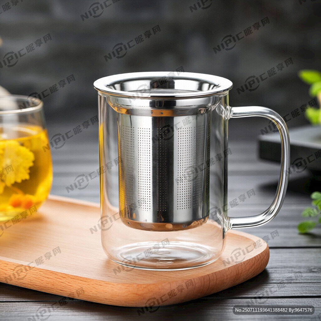 高硼硅玻璃杯带把手 茶叶 花茶