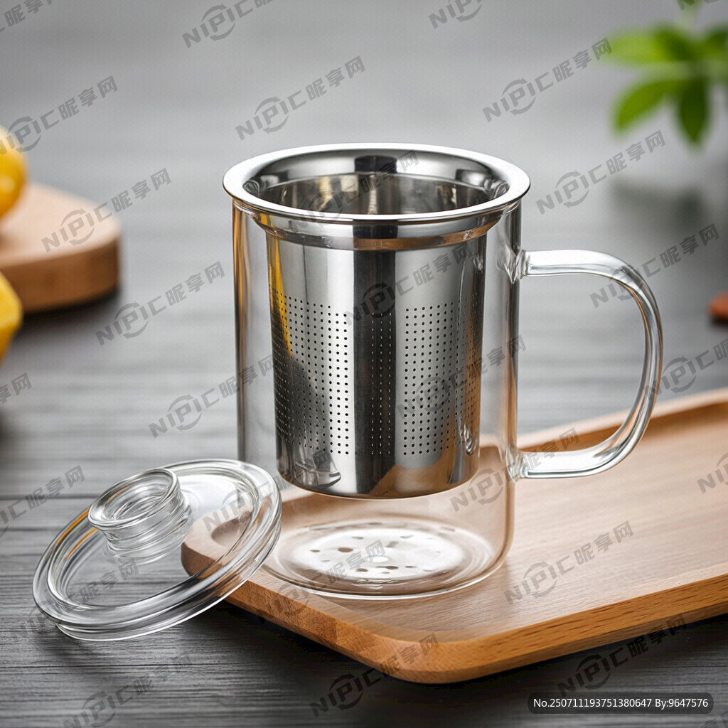 高硼硅玻璃杯带把手 茶叶 花茶