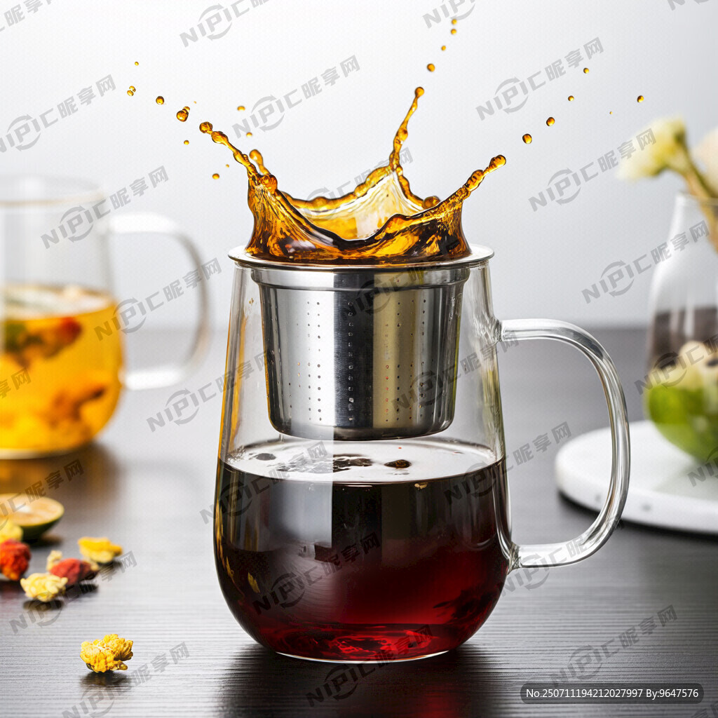 高硼硅玻璃杯带把手 茶叶 花茶