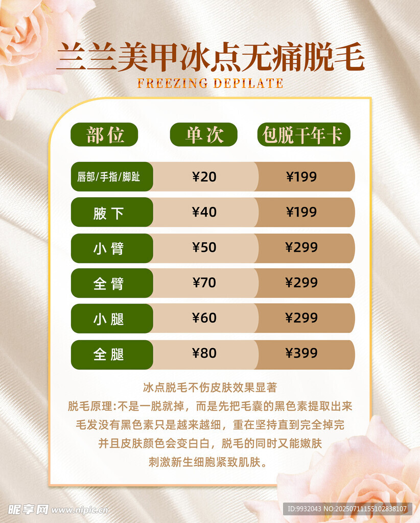 兰芝美容仪参数对比表
