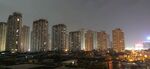 城市夜幕下的高楼建筑群