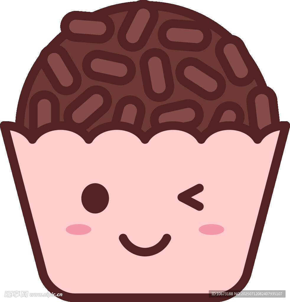 可爱巧克力纸杯蛋糕