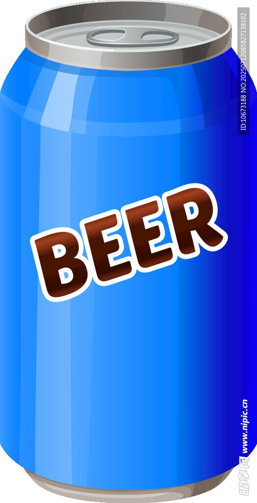 蓝色啤酒罐