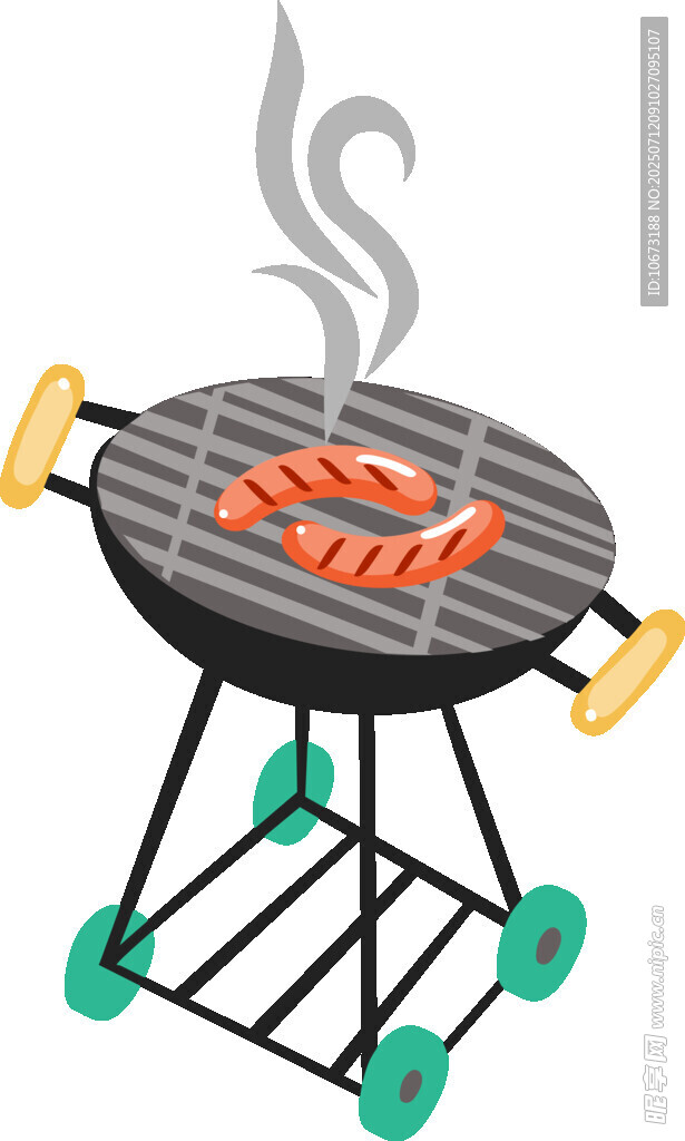 户外烧烤架上的美味烤肉
