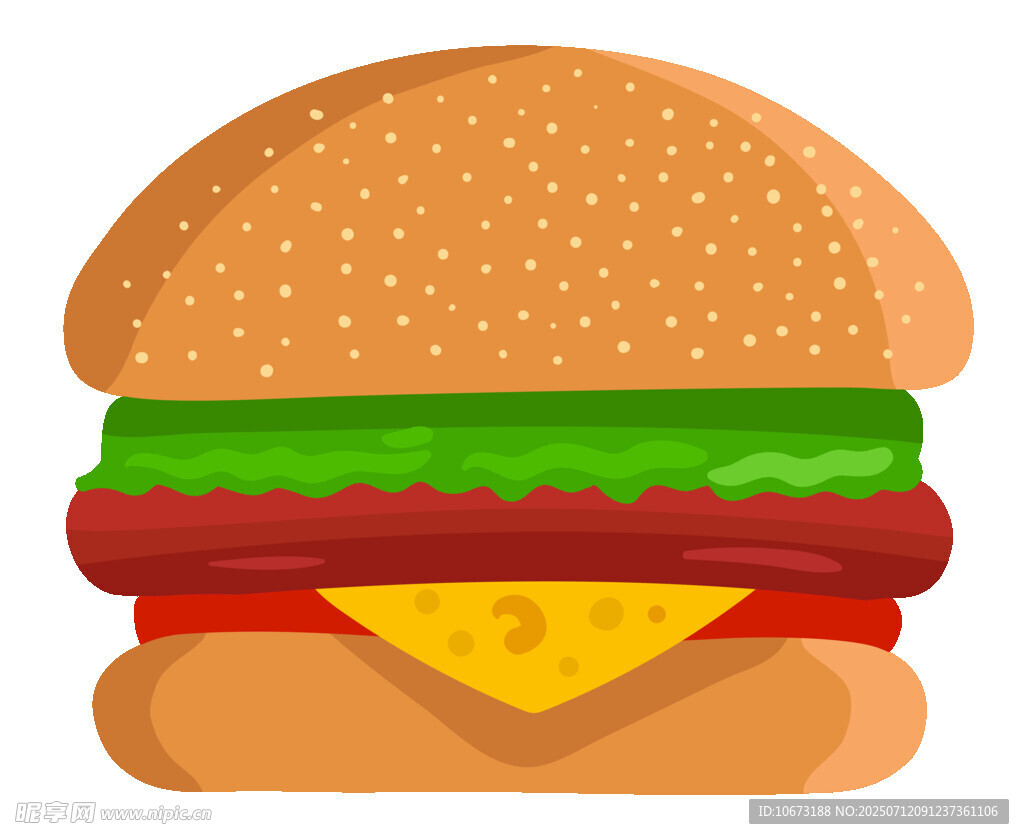 美味汉堡插画