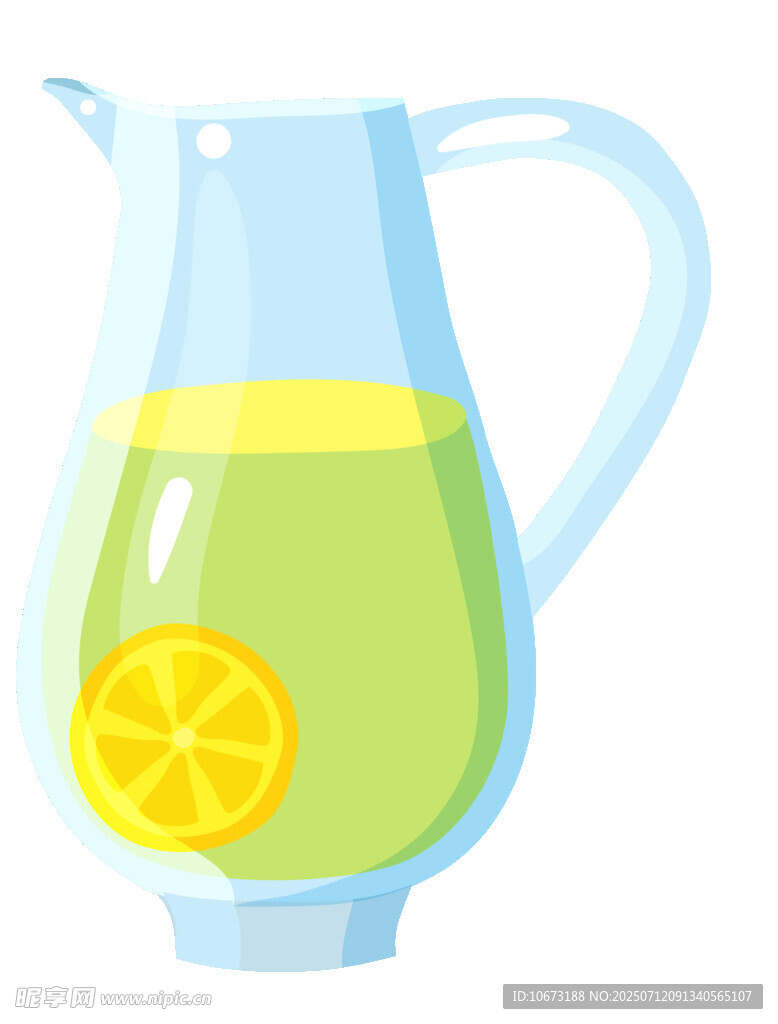 柠檬绿茶水壶插画