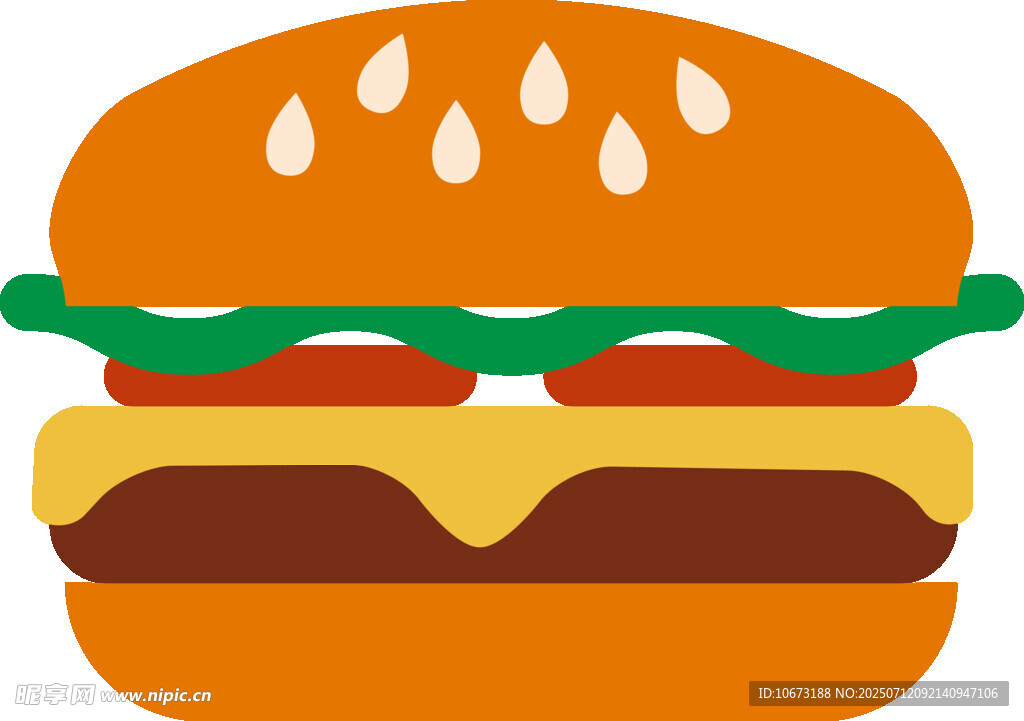 美味汉堡插画