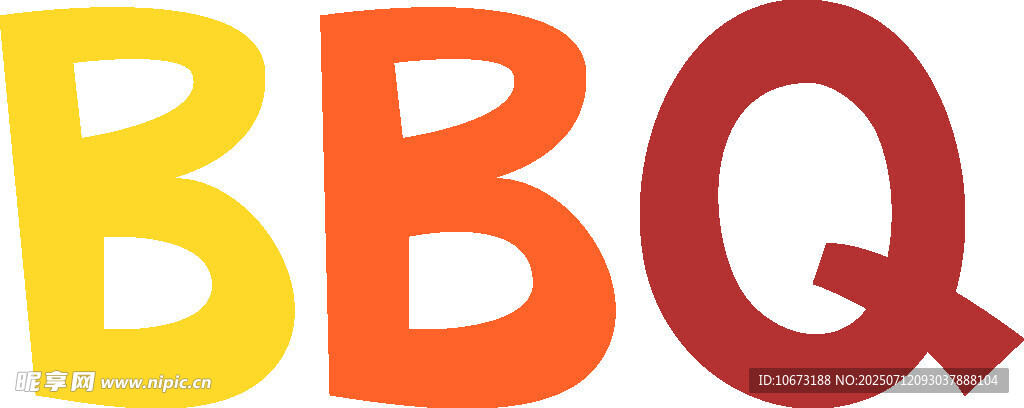彩色BBQ标志