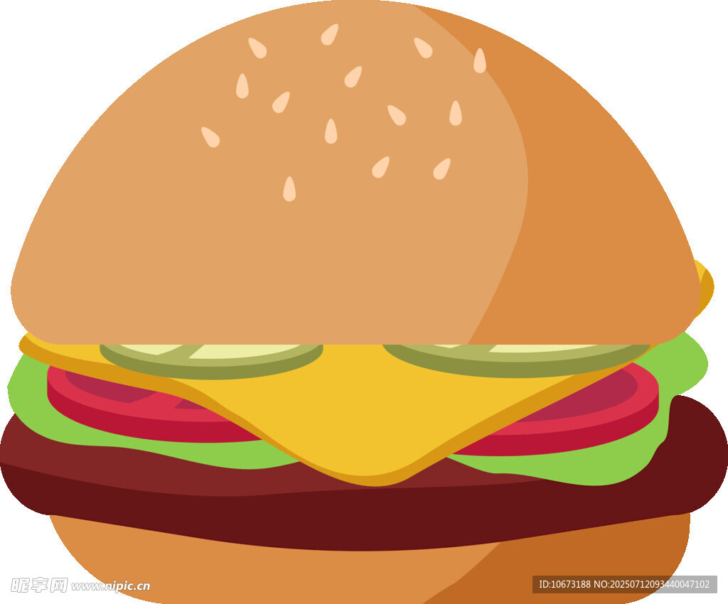 美味汉堡插画