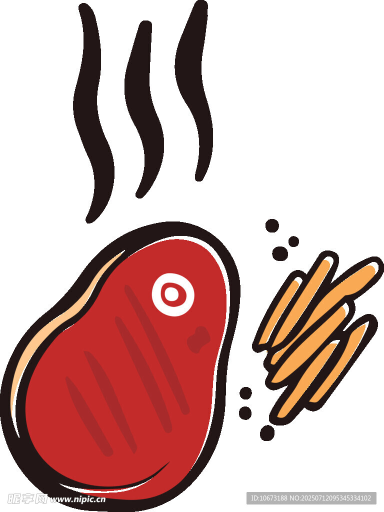 美味牛排与薯条