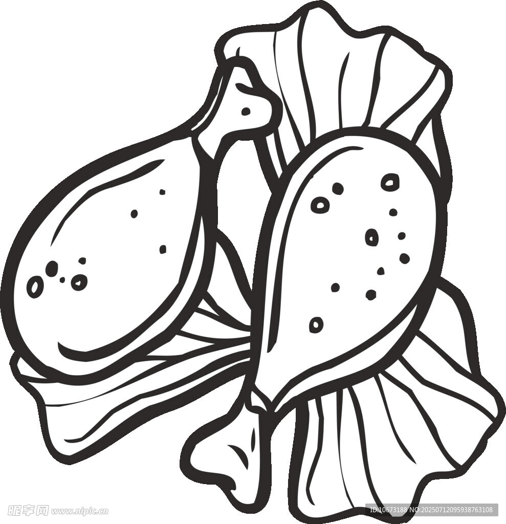 手绘卡通蘑菇插画