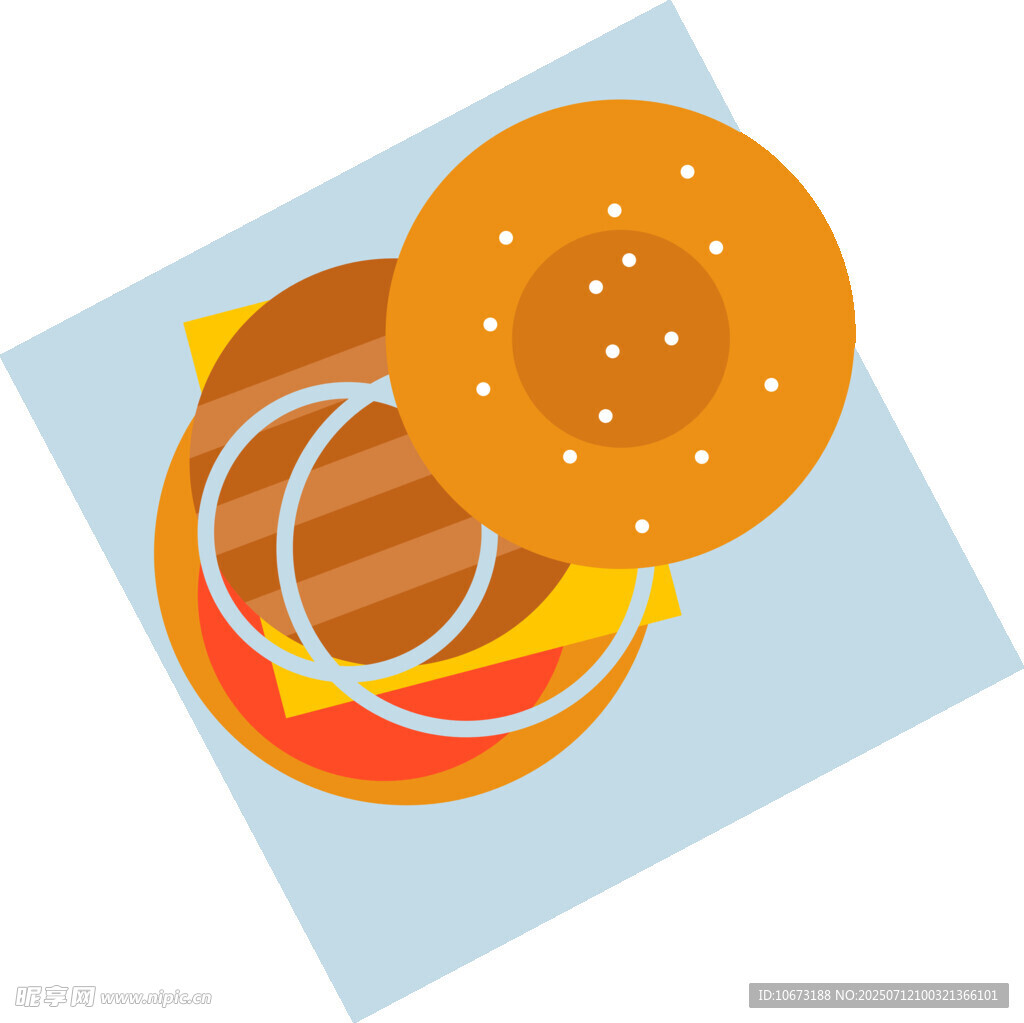美味汉堡插画